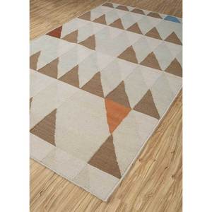 Alfombras Hechas a Mano de Lana con Tejido Plano Indusbar Ivory, Estilo Boho Geométrico Abstracto para el Hogar, Pasillo, Dormitorio, Forma Rectangular-Adwl-13088 - Product Image 2