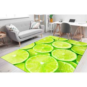Tapis de cuisine à imprimé citron : Tapis d'appoint moderne en chenille, tapis doux non tissé - Product Image 2
