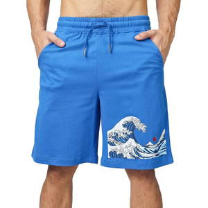 Shorts décontractés pour hommes de qualité supérieure Eco-Friendly 3D Puff Printing Acid Washed Sun Faded Style Prix raisonnable - Product Image 3