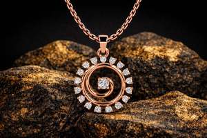 925 Sterling <b>Silver</b> 14k Gold Vermeil Zircon Spiral Pendant Minimalist Circle <b>Necklace</b> Luxury Jewelry Birthday Gift Unisex - Product Image 3