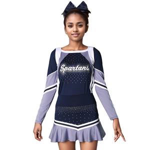 Cheerleading Uniform Customized Polyester New Design Wholesale Cheer Uniforms Kids Adult Short Sleeve Girls <b>Cheerleader</b> Sets - Product Image 1