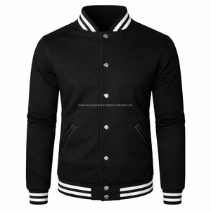 Blouson bomber pour homme brodé sur mesure avec broderie intégrale au dos, écussons nom et numéro d'équipe, tissu en coton coupe-vent et respirant - Product Image 2