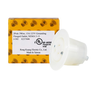 Enchufe eléctrico NEMA 5-15 Salida con brida NEMA Salida con brida de bloqueo de alta seguridad para conexiones eléctricas seguras - Product Image 6