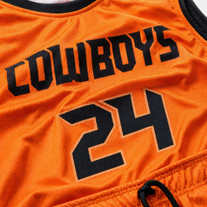 Uniforme de Baloncesto Personalizado para Hombre, Naranja, Transpirable, de Malla, Sublimado, Pantalones Cortos Deportivos para Equipo, Diseño de Verano OEM - Product Image 6