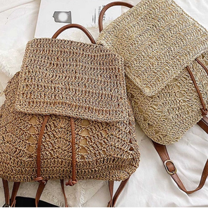 High Quality Woven <b>Straw</b> Crochet Shoulder <b>Bag</b> with White Daisies Crochet Macrame Beach <b>Bags</b> Direct From Indian Supplier - Product Image 1
