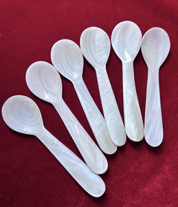 Cuchara artesanal de nácar de Vietnam, cubiertos de concha auténticos para mariscos, aperitivos, postres y cenas elegantes - Product Image 4