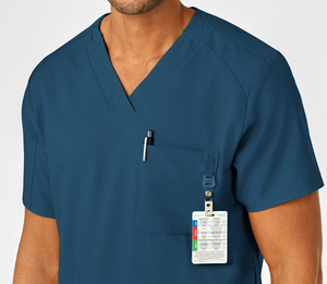 Alta calidad elástico masculino enfermería Scrub médico Scrubs Tops médico uniforme para hombres - Product Image 2