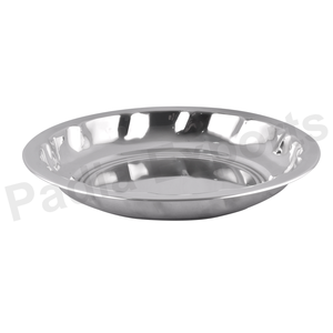 Plateau à collation en acier inoxydable poli Plateau élégant pour tasses et assiettes pour mariages et repas raffinés - Product Image 1