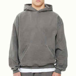 Sweat à capuche surdimensionné pour homme en coton lourd de qualité supérieure, fermeture éclair, personnalisé, luxe, hiver, uni, impression numérique, broderie - Product Image 4