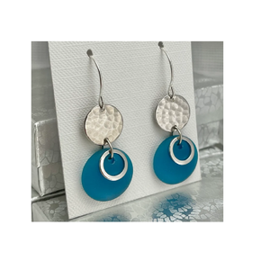 2025 Noël véritable laiton étain Indiana USA bijoux en feuille Rectangle fait à la main en laiton boucles d'oreilles conception - Product Image 1