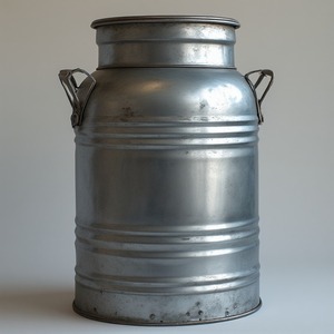 Bidon à lait galvanisé vintage avec finition noire mate Artisan fait à la main conçu pour des intérieurs décoratifs et fonctionnels - Product Image 4