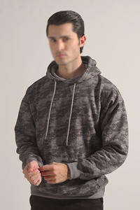 Low MOQ <b>Grey</b> Camo Pullover Hoodie Unisex Camouflage Pullover Distress hoodies <b>Sweatshirt</b> Streetwear Hoodie Wholesale - Product Image 5