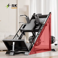 Machine de presse à cuisses et de squat Hack 2-en-1 réglable à 45 degrés SK Heavy Duty, équipement de gym à domicile peu encombrant, direct usine