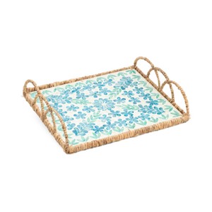 Plateau décoratif en jacinthe d'eau pour la décoration intérieure combinant nacre plateau de service décoratif pour le thé d'affichage de table basse fabriqué au Vietnam - Product Image 5