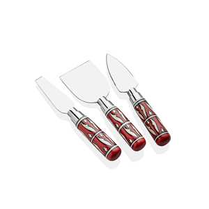 ชุดเสิร์ฟชีสสีแดงโคเรล3ชิ้นเครื่องมือสำหรับชีส - Product Image 1