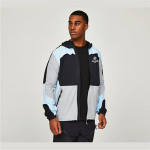 เสื้อแจ็คเก็ตกันลมแบบมีซิปสำหรับผู้ชาย วิ่งได้ กันฝน กันน้ำ ระบายอากาศได้ดี มีฮู้ดพับเก็บได้ - Product Image 4