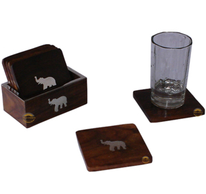 AYAANS-Posavasos de madera para mesa de té, posavasos para hogar, jardín, restaurante, Hotel, Resort, resistente al calor, para cocina y Bar - Product Image 1