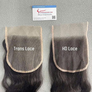 Fermeture en dentelle et extension de cheveux frontale de 5x5 à 13x6 Swiss Hd dentelle texture droite partie libre prix de gros - Product Image 4