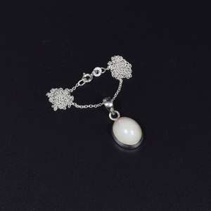 Ethiopian Opal Sterling Silver Pendant <b>October</b> <b>Birthstone</b> <b>Necklace</b> Handmade Elegant Unique Gift For Women - Product Image 3