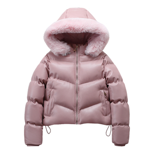 Abrigos de invierno para mujer con logotipo personalizado OEM, chaqueta acolchada de piel sintética con burbujas, chaquetas acolchadas cortas personalizadas para mujer - Product Image 4