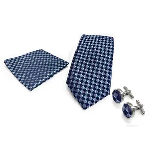 Premium Offer On Micro Woven Polyester Material Made Custom Gift Sets Gift Box For Tie Pocket Square Cufflinks At Low Price