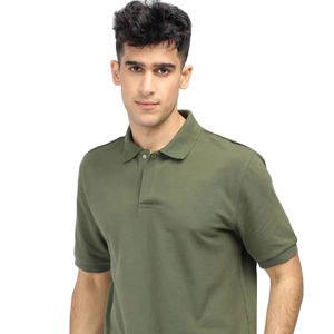 Vente en gros T-Shirt polo à manches courtes pour hommes respirant Jersey Knit personnalisé couleur unie grande taille imprimé Design Polo t-shirt - Product Image 5