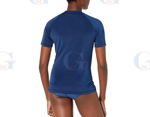 T-shirts de sport imprimés par Sublimation pour femmes, protège-éruptions cutanées extensibles de haute qualité pour femmes sportives à bas prix d'usine - Product Image 4