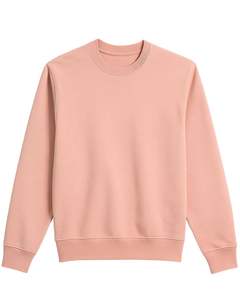 Sudadera de Felpa Rosa Melocotón para Mujer, Cuello Redondo, Manga Larga, Algodón Suave, Informal, Cálida para Invierno, Diseño Personalizado OEM - Product Image 1
