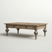 Table basse extensible en bois massif de luxe moderne personnalisée Kusum Art pour salon, utilisation intérieure et extérieure