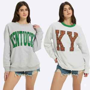 Sweat-shirt long décontracté à col montant imprimé de logo personnalisé avec épaules tombantes respirantes sur le devant Conception OEM automne hiver - Product Image 2