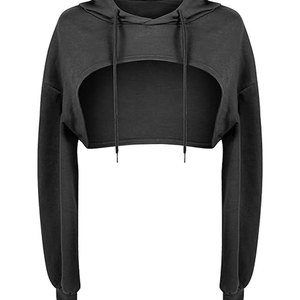 Nueva moda Otoño Streetwear mujeres Casual sudadera venta al por mayor mujeres Crop Hoodies moda con capucha para mujeres - Product Image 6