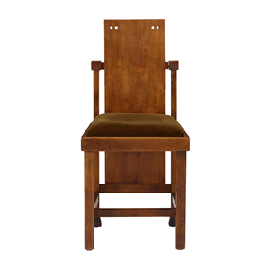 Solid <b>Wood</b> <b>Dining</b> <b>Chair</b> With Upholstered Polyester Seat Brown Finish For Cafe Restaurant Hotel Use - Product Image 1