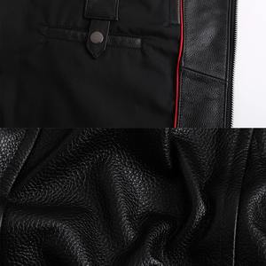 Veste en cuir grande taille de haute qualité pour hommes, vêtements d'extérieur coupe-vent, fermeture à glissière, vêtements de course automobile respirants - Product Image 5