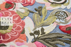 พรมขนสัตว์ถักด้วยมือลายดอกไม้พรมปูพื้นคุณภาพสูงสำหรับการรับประทานอาหารหรือห้องนอนทอมือสำหรับใช้ในบ้านและพื้น - Product Image 3