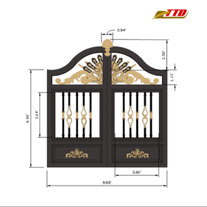 Les conceptions élégantes de porte de fer pour les entrées principales mélangent durabilité, art, donnant le raffinement de porte de maison et la sécurité de mur de limite - Product Image 6