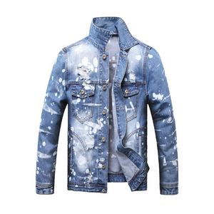 Chaqueta Vaquera para Hombre, Nueva Moda, Cómoda, Color Sólido, Elegante, Hecha a Medida, Última Moda, Venta al por Mayor, Alta Calidad, Moderna, 100% Algodón, Frente - Product Image 1