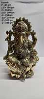 Statue de Ganesh en laiton coulé artisanal, artisanat indien religieux traditionnel et moderne, décoration spirituelle, forme irrégulière, pour la maison