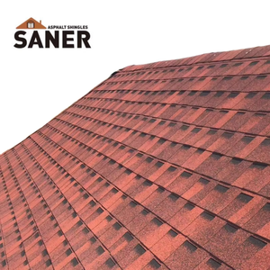 Bardeaux d'asphalte architecturaux durables Feuilles de toiture ignifuges Couverture de <span class=keywords><strong>toit</strong></span> résistante aux intempéries pour maison villa cabine et industriel - Product Image 1