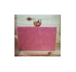 Bolso de mano de resina de moda de diseño único hecho a mano de fábrica India embrague de resina fiesta de noche usado superventas - Product Image 1