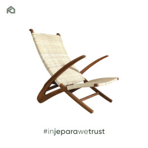 Modern One-Seater Teak Wood Rattan Chaise <b>Lounge</b> <b>Chair</b> Durable Furniture for Living Room Apartment Villa Hotel Beach Restaurant - Product Image 3
