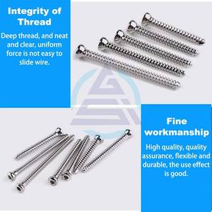 Vis autotaraudeuses en acier inoxydable de 3.5MM pour instruments orthopédiques pour petits animaux Vis à six pans creux en acier inoxydable - Product Image 4