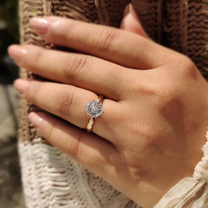 Bague de fiançailles solitaire pour femme, 2 carats, diamant de laboratoire taille portugaise, sertissage panier tulipe, luxe, certifiée IGI, clarté VS, couleur EF - Product Image 4