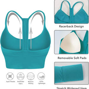 OEM personalizado mujeres Yoga sujetador ligero transpirable Activewear Top de cuatro vías elástico ajuste adecuado gimnasio Fitness marca de etiqueta privada - Product Image 5