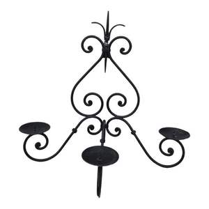 Bougeoir en métal Ensemble élégant de 2 bougeoirs pilier en fer forgé pour dîner aux chandelles Décoration de mariage Fournitures de fête - Product Image 3