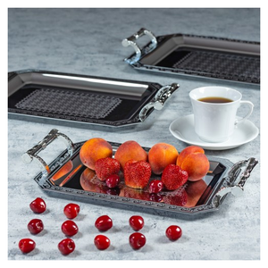 Plateau de service en métal au design unique pour la décoration de la maison Hôtel Restaurant Bar Ustensiles de cuisine Décoration de table Fabriqué en Inde Vente en gros - Product Image 5