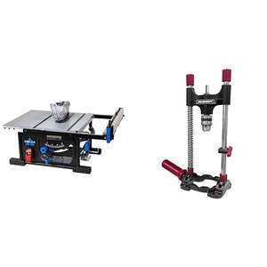 Scie à table de 10 pouces avec capacité de coupe de 25 pouces, ensemble avec guide de perçage pour perceuses de 3/8 et 1/2 pouces pour presses à percer - Product Image 6