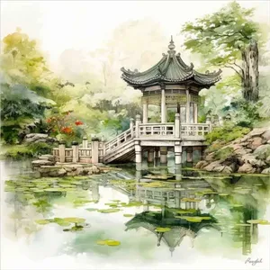 กระเบื้องตกแต่งและเน้นสำเนียงเอเชียกระเบื้องตกแต่ง OB-ROZ664AT roozbeh bahramali ติดผนังสำเนียง backsplash ศิลปะวัดสำหรับห้องครัวห้องน้ำ - Product Image 1