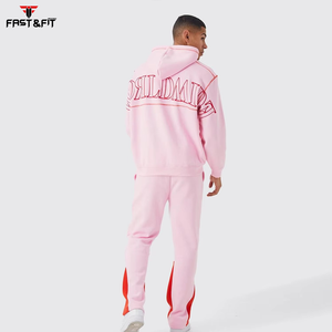 Vente en gros de vêtements de fitness pour hommes, survêtements respirants avec logo personnalisé, vêtements de jogging pour entraînement de couleur contrastée - Product Image 2