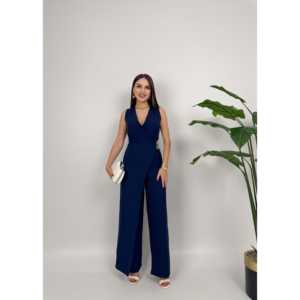 Combinaison en satin 3019 avec détail de boucle à la taille - Product Image 1