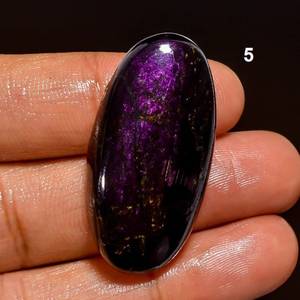 พลอยเพชร Purpurite สีม่วงไฟ Cabochon สวยหลังแบนหิน Purpurite เรืองแสงสําหรับการทําเครื่องประดับในราคาขายส่ง - Product Image 1